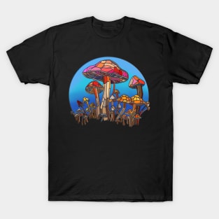 Stained glass mushrooms T-Shirt